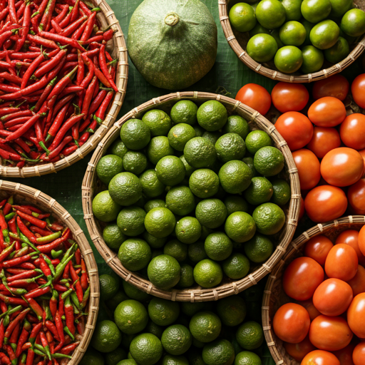 Fresh produce from a Filipino wet market stall